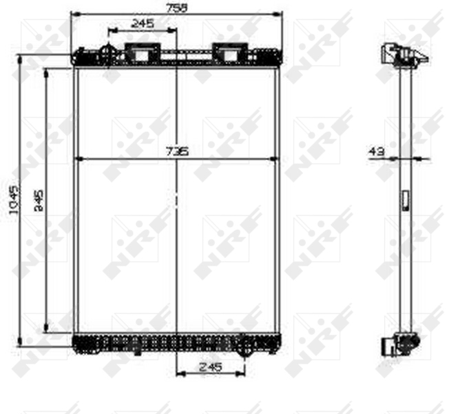 NRF 519537 Radiatore, Raffreddamento motore-Radiatore, Raffreddamento motore-Ricambi Euro