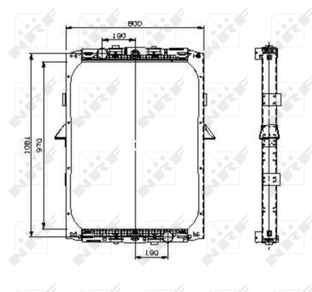 NRF 519551 Radiatore, Raffreddamento motore-Radiatore, Raffreddamento motore-Ricambi Euro