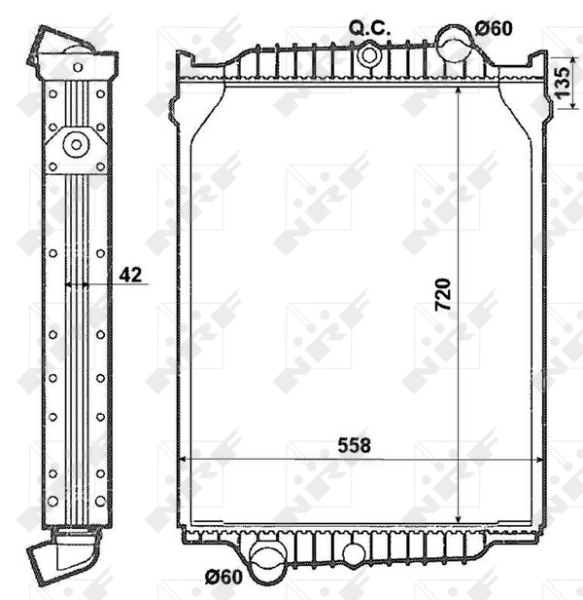 NRF 519710 Radiatore, Raffreddamento motore-Radiatore, Raffreddamento motore-Ricambi Euro