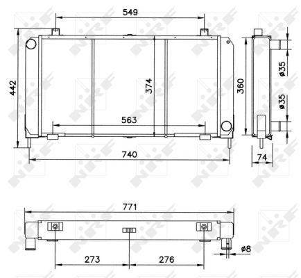 NRF 52005 Radiatore, Raffreddamento motore-Radiatore, Raffreddamento motore-Ricambi Euro