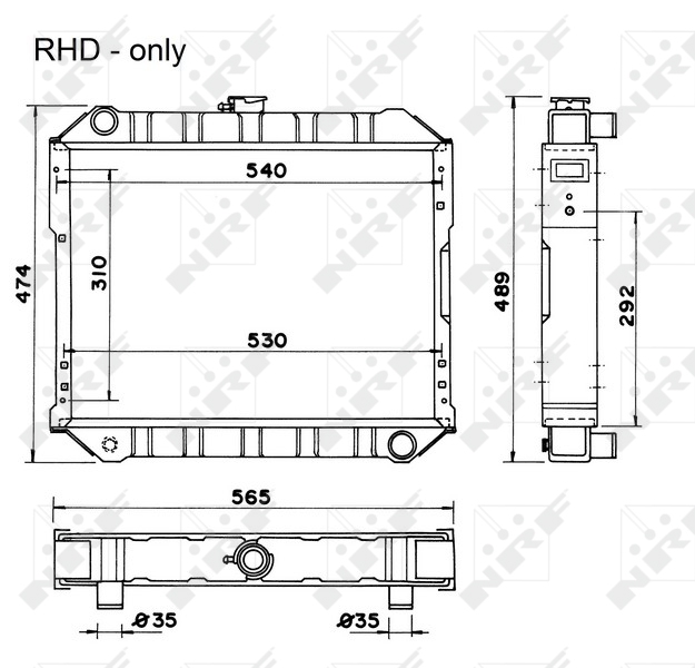 NRF 52038 Radiatore, Raffreddamento motore
