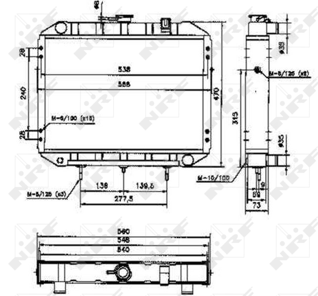 NRF 52047 Radiatore, Raffreddamento motore