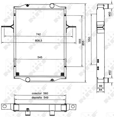 NRF 52083 Radiatore, Raffreddamento motore