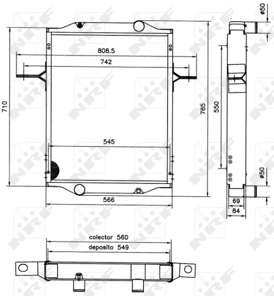 NRF 52085 Radiatore, Raffreddamento motore