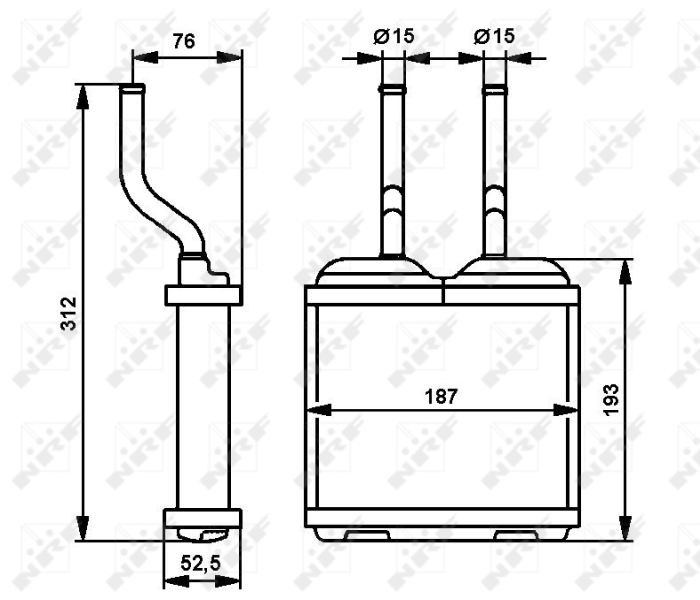 NRF 52103 Scambiatore calore, Riscaldamento abitacolo