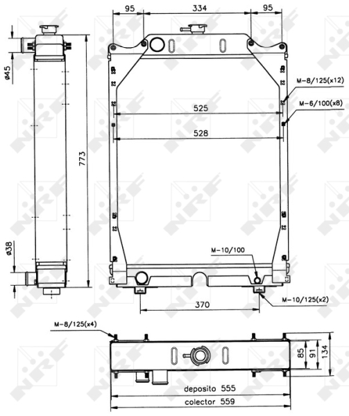 NRF 52122 радиатор,...