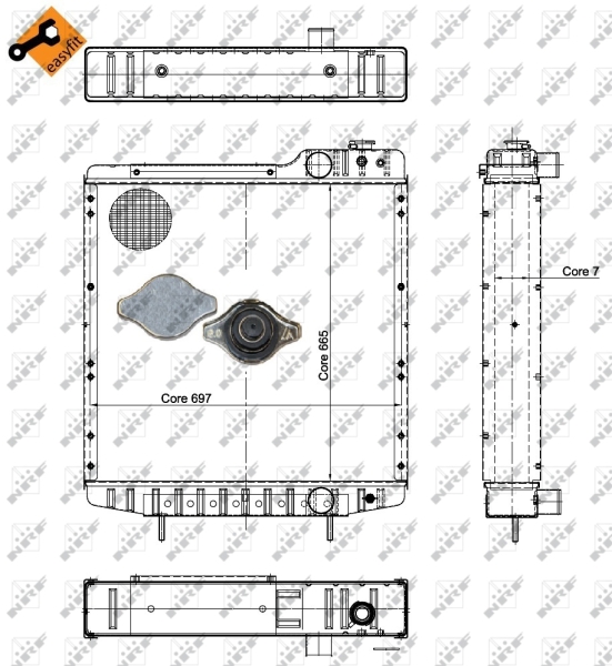 NRF 52130 Radiatore, Raffreddamento motore