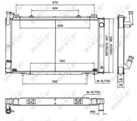 NRF 52154 hűtő, motorhűtés