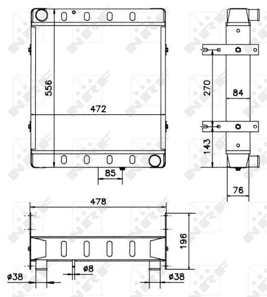 NRF 52169 Radiatore, Raffreddamento motore