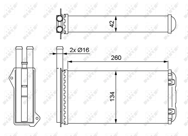 NRF 52220 Scambiatore calore, Riscaldamento abitacolo