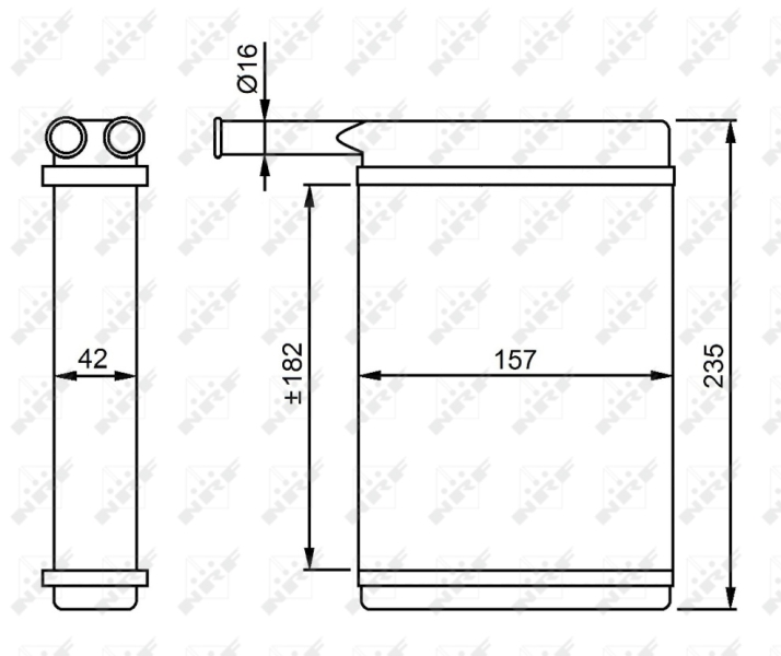 NRF 52221 Scambiatore calore, Riscaldamento abitacolo