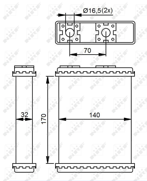 NRF 52230 Scambiatore calore, Riscaldamento abitacolo