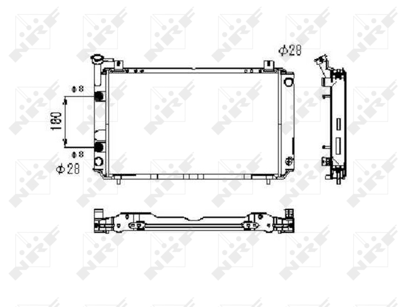 NRF 523495 Radiatore, Raffreddamento motore-Radiatore, Raffreddamento motore-Ricambi Euro