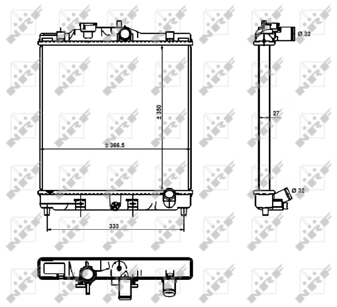 NRF 526356 Radiatore, Raffreddamento motore-Radiatore, Raffreddamento motore-Ricambi Euro