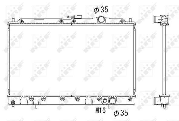 NRF 526552 Radiatore, Raffreddamento motore