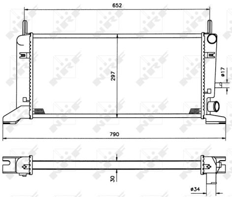 NRF 529500 Radiatore, Raffreddamento motore-Radiatore, Raffreddamento motore-Ricambi Euro