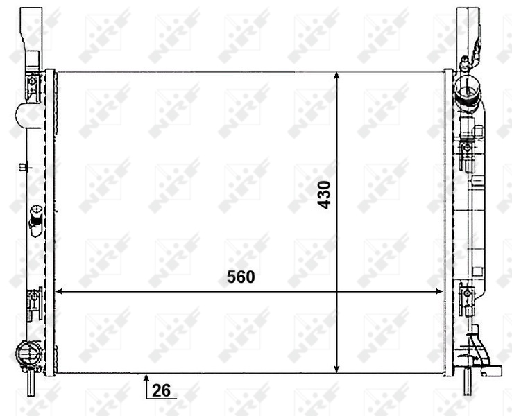 NRF 53001 радиатор,...