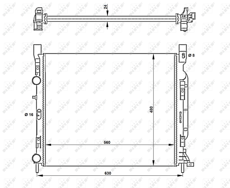 NRF 53002 Radiatore, Raffreddamento motore