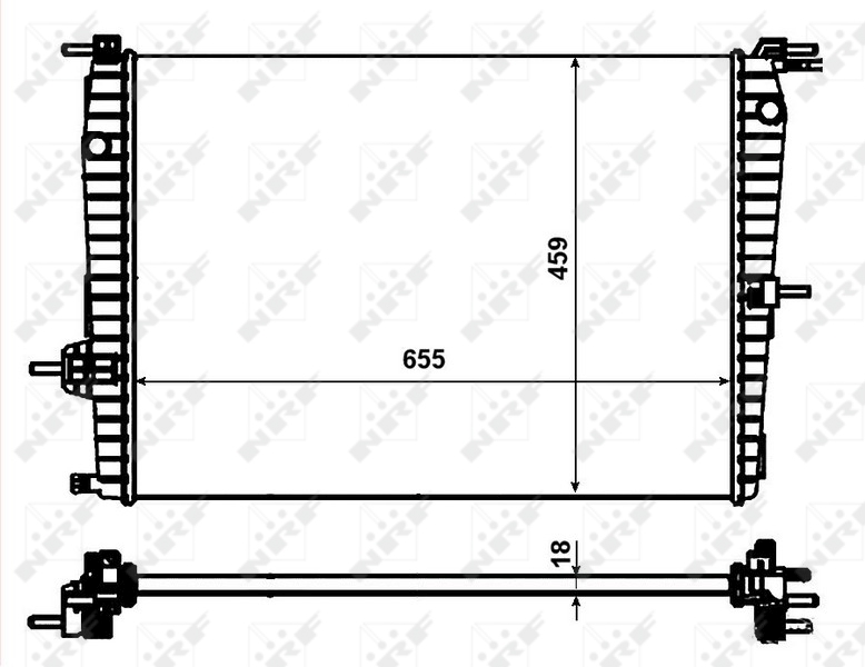 NRF 53011 радиатор,...