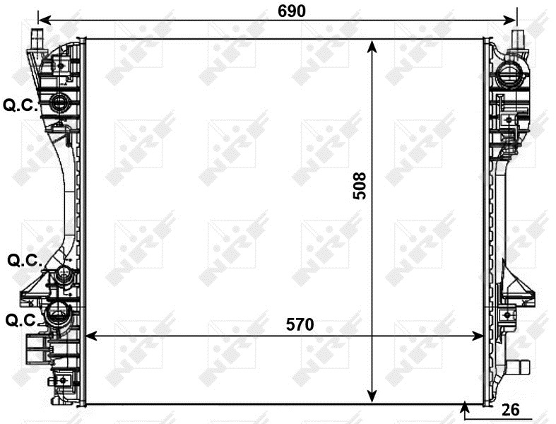 NRF 53012 радиатор,...