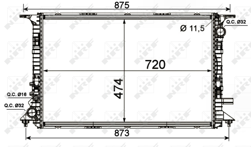 NRF 53013 радиатор,...