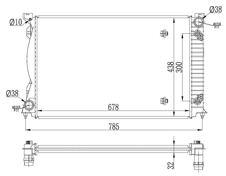 NRF 53023 радиатор,...