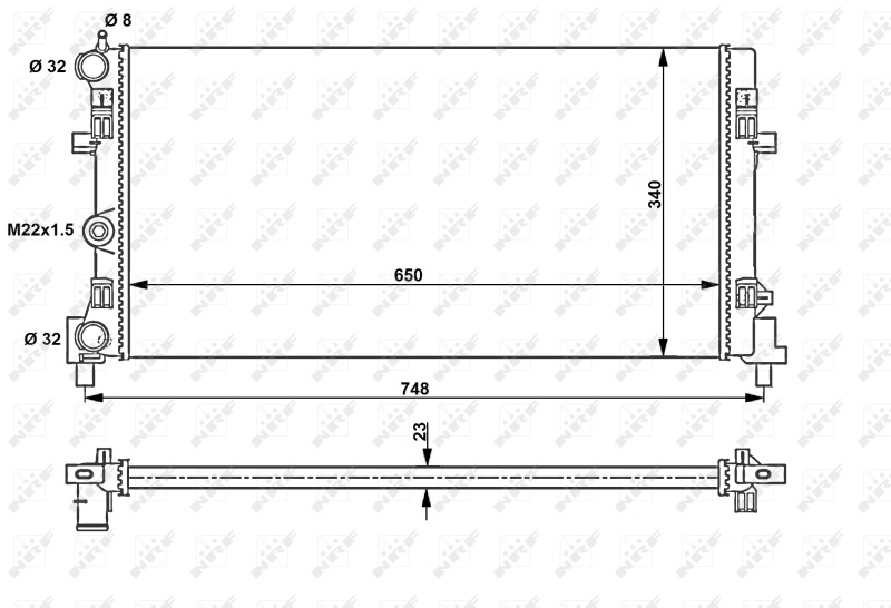 NRF 53024A Radiatore, Raffreddamento motore