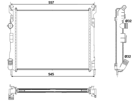 NRF 53032 hűtő, motorhűtés