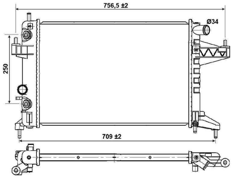 NRF 53035 радиатор,...