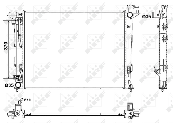 NRF 53051 hűtő, motorhűtés