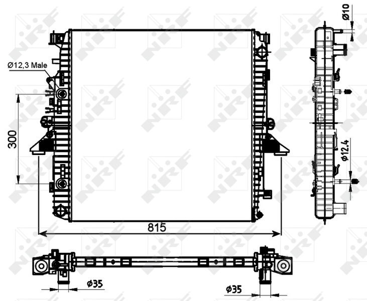 NRF 53097 Radiatore, Raffreddamento motore-Radiatore, Raffreddamento motore-Ricambi Euro