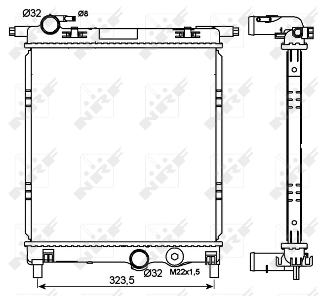 NRF 53101 Radiatore, Raffreddamento motore