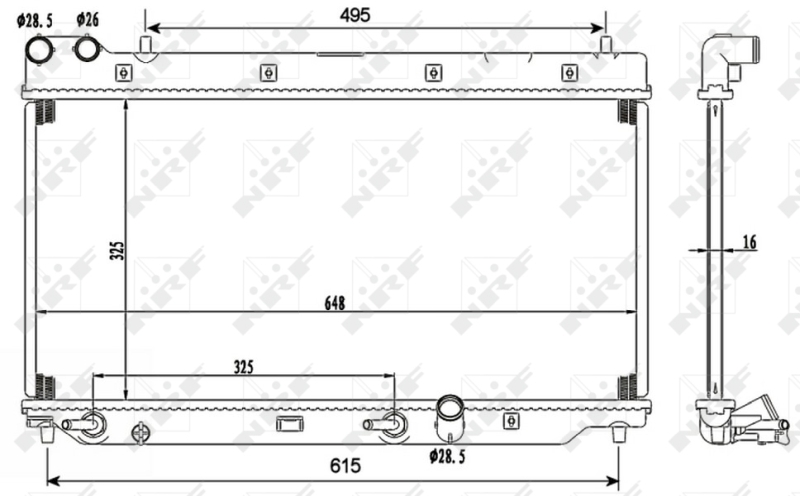 NRF 53110 Radiatore, Raffreddamento motore-Radiatore, Raffreddamento motore-Ricambi Euro