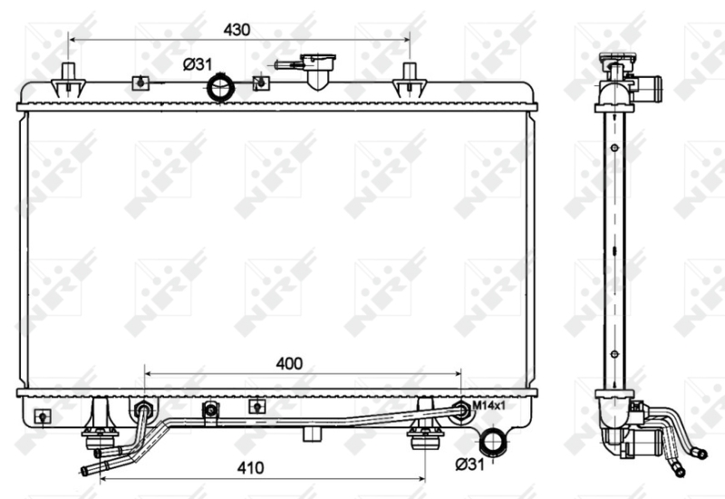 NRF 53119 радиатор,...