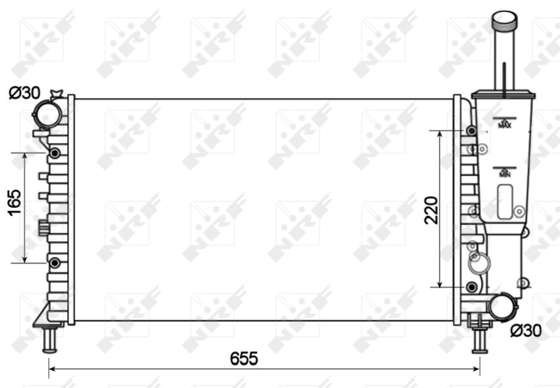 NRF 53124 Radiatore, Raffreddamento motore