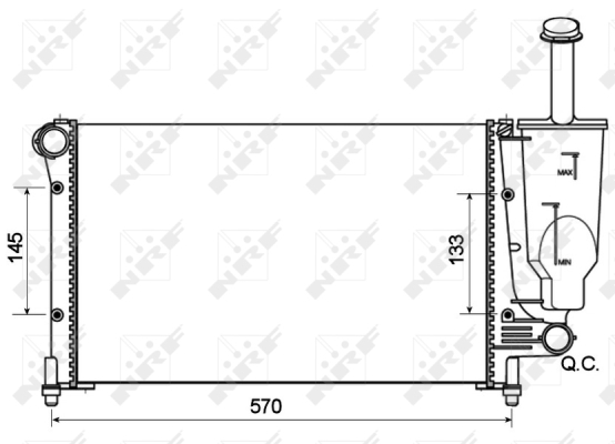 NRF 53128A hűtő, motorhűtés