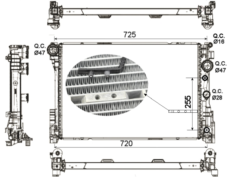 NRF 53141 Radiatore, Raffreddamento motore