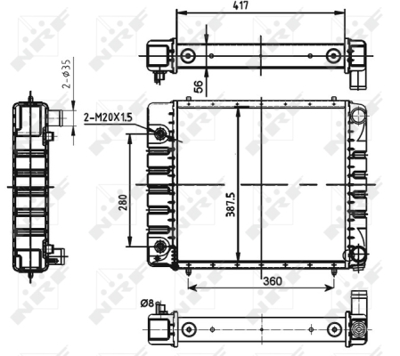 NRF 53149 hűtő, motorhűtés