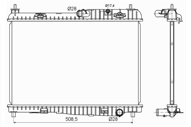 NRF 53152 Radiatore, Raffreddamento motore