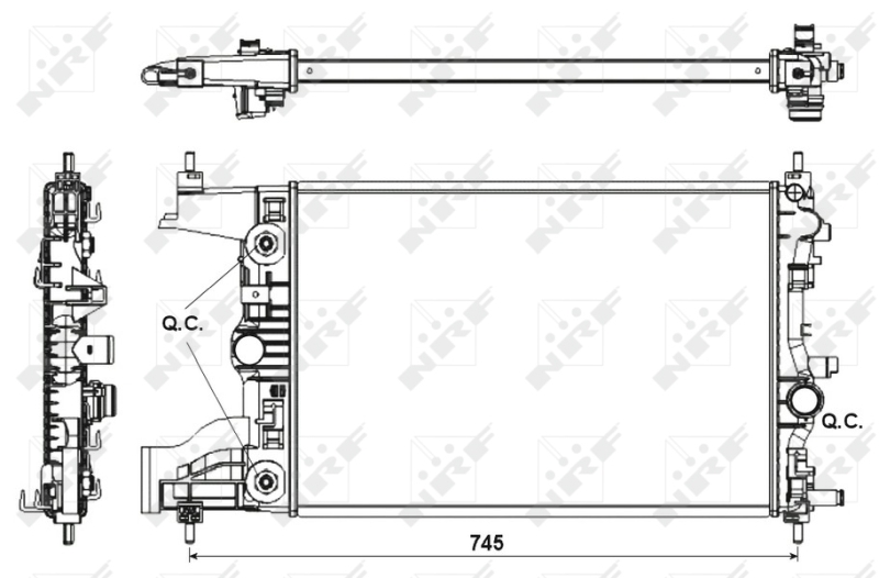 NRF 53153 Radiatore, Raffreddamento motore-Radiatore, Raffreddamento motore-Ricambi Euro