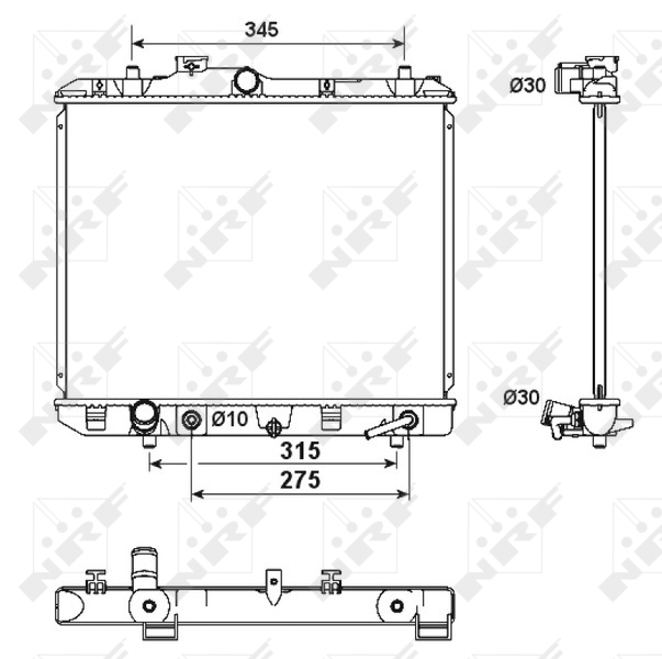 NRF 53158 радиатор,...