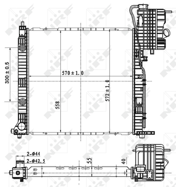 NRF 53177 Radiatore, Raffreddamento motore