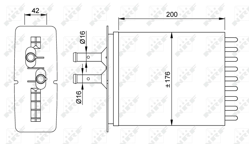 NRF 53205 Scambiatore calore, Riscaldamento abitacolo