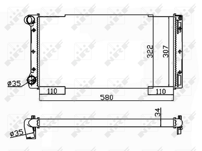 NRF 53229 радиатор,...