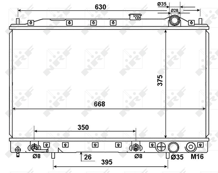 NRF 53274 Radiatore, Raffreddamento motore