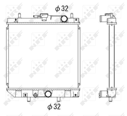 NRF 53276 hűtő, motorhűtés DAIHATSU
