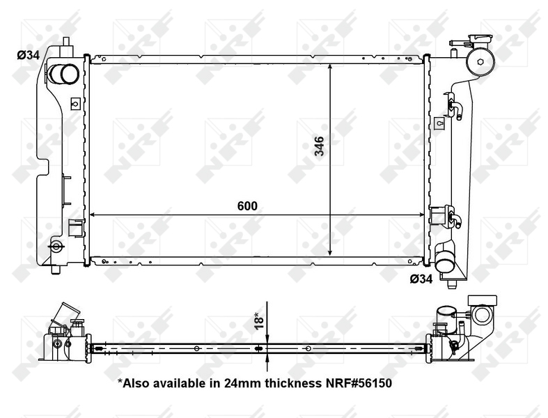 NRF 53325 Radiatore, Raffreddamento motore