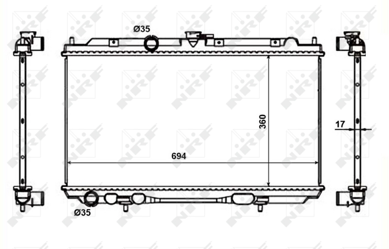 NRF 53386 Radiatore, Raffreddamento motore