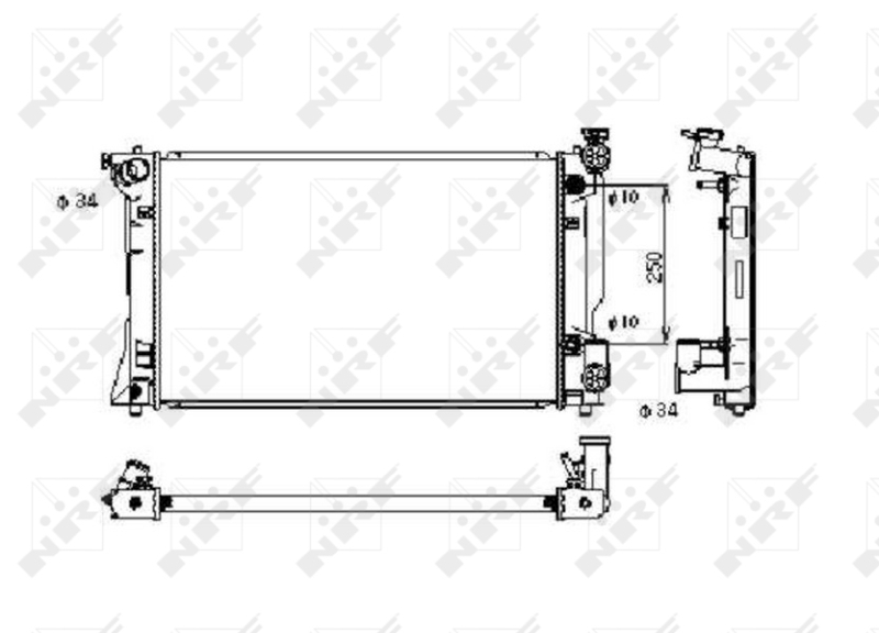 NRF 53395 Radiatore, Raffreddamento motore