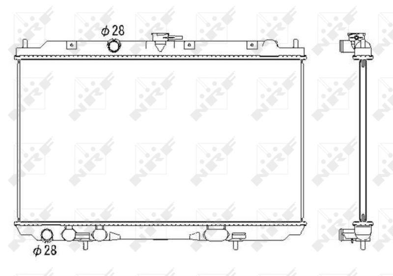 NRF 53435 радиатор,...